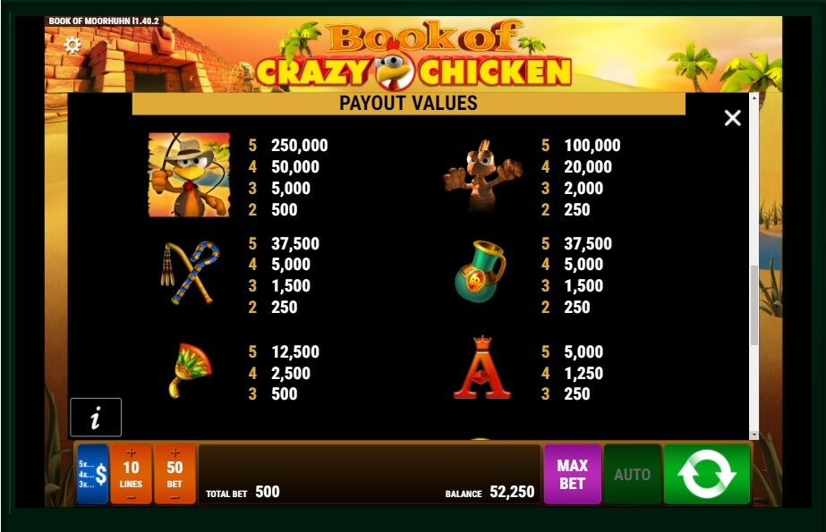 book of crazy chicken slot machine detail image 2