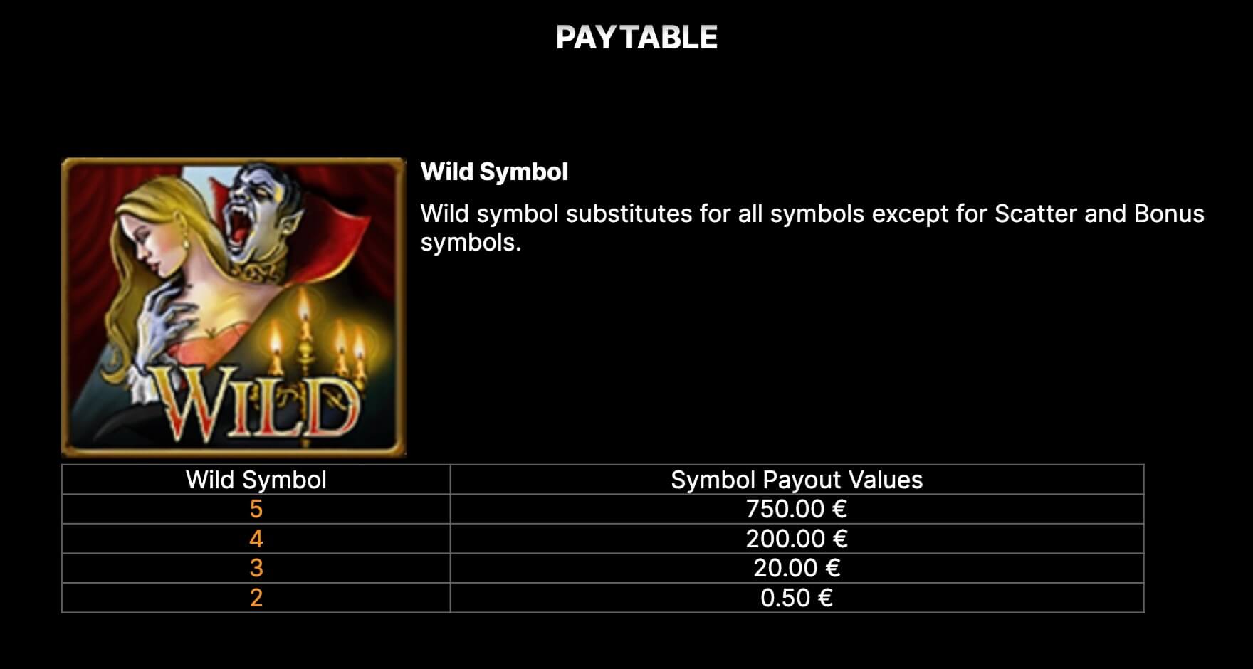 Blood Suckers Wild Symbol