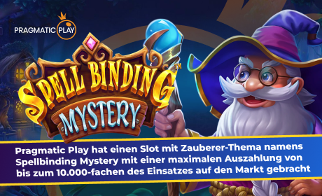 Pragmatic Play hat einen Slot mit Zauberer-Thema namens Spellbinding Mystery mit einer maximalen Auszahlung von bis zum 10.000-fachen des Einsatzes auf den Markt gebracht