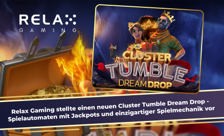 Relax Gaming stellte einen neuen Cluster Tumble Dream Drop-Spielautomaten mit Jackpots und einzigartiger Spielmechanik vor