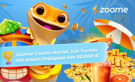 Zoome Casino startet Juli-Turnier mit einem Preispool von 50.000 €