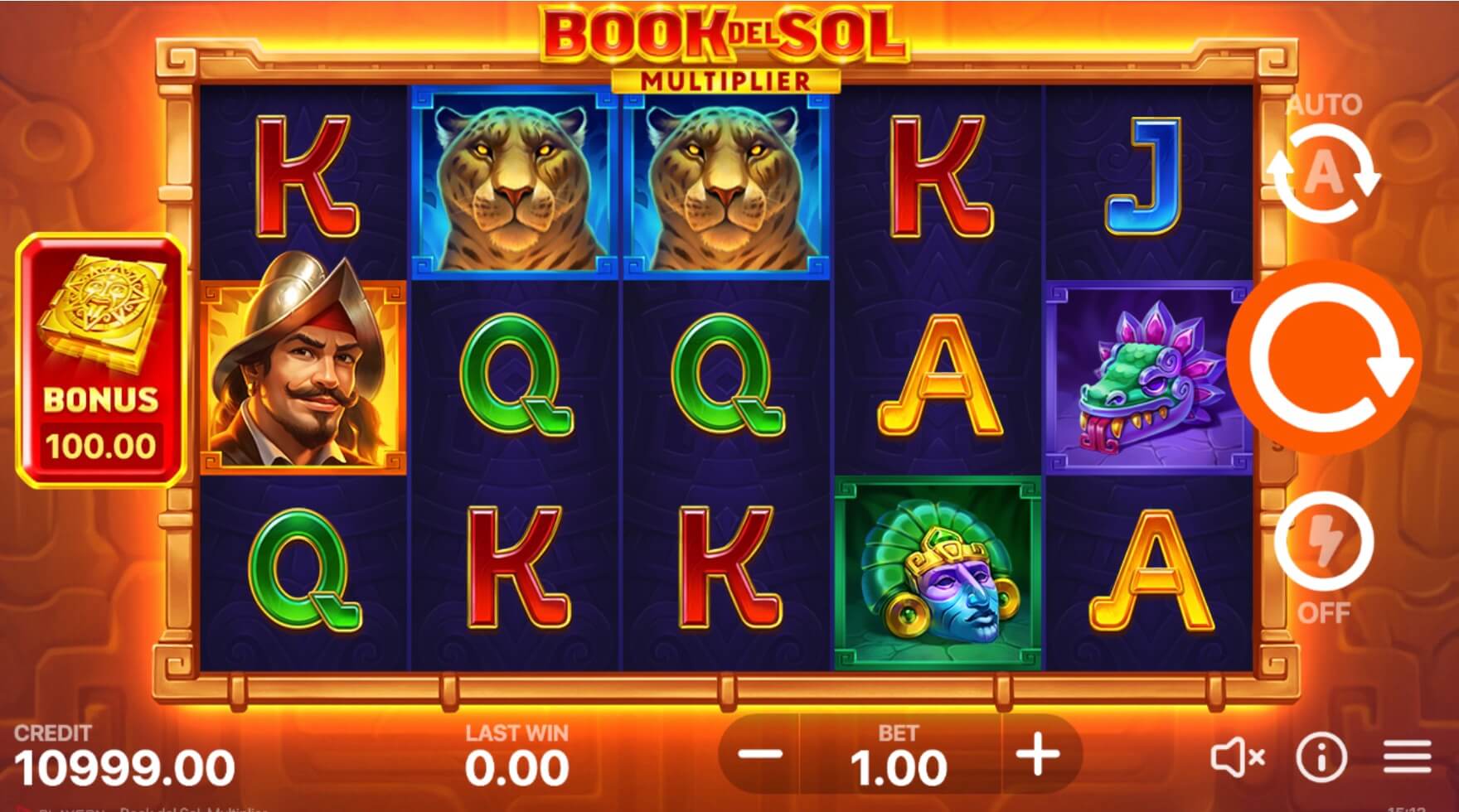 Book del Sol Multiplier slot