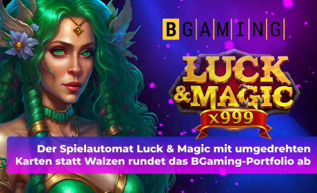 Der Spielautomat Luck & Magic mit umgedrehten Karten statt Walzen rundet das BGaming-Portfolio ab