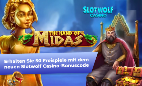 Erhalten Sie 50 Freispiele mit dem neuen Slotwolf Casino-Bonuscode