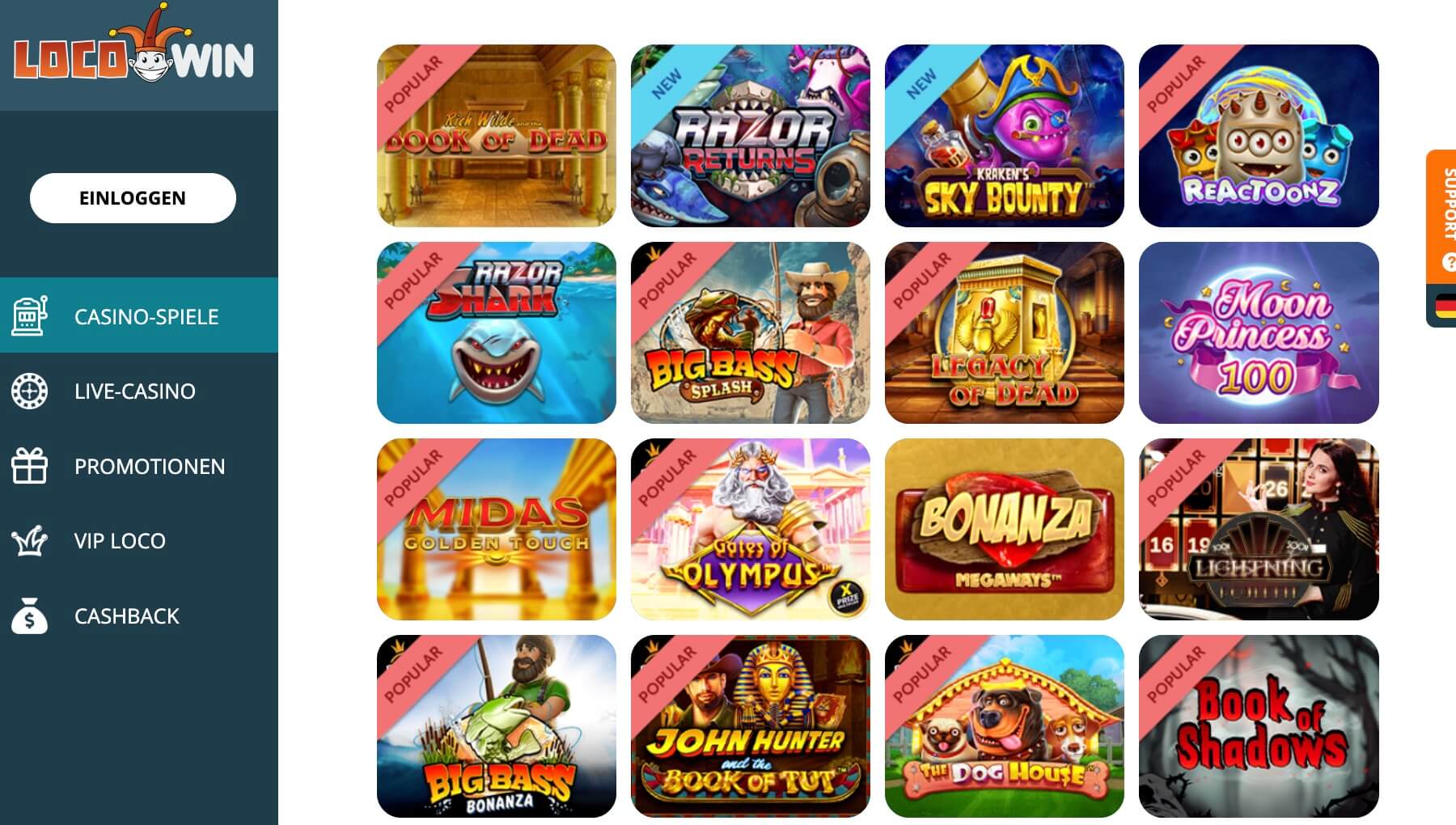 Locowin Casino Locowin Casino spiele