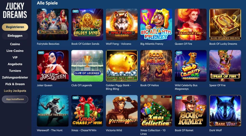 Lucky Dreams Casino Spiele