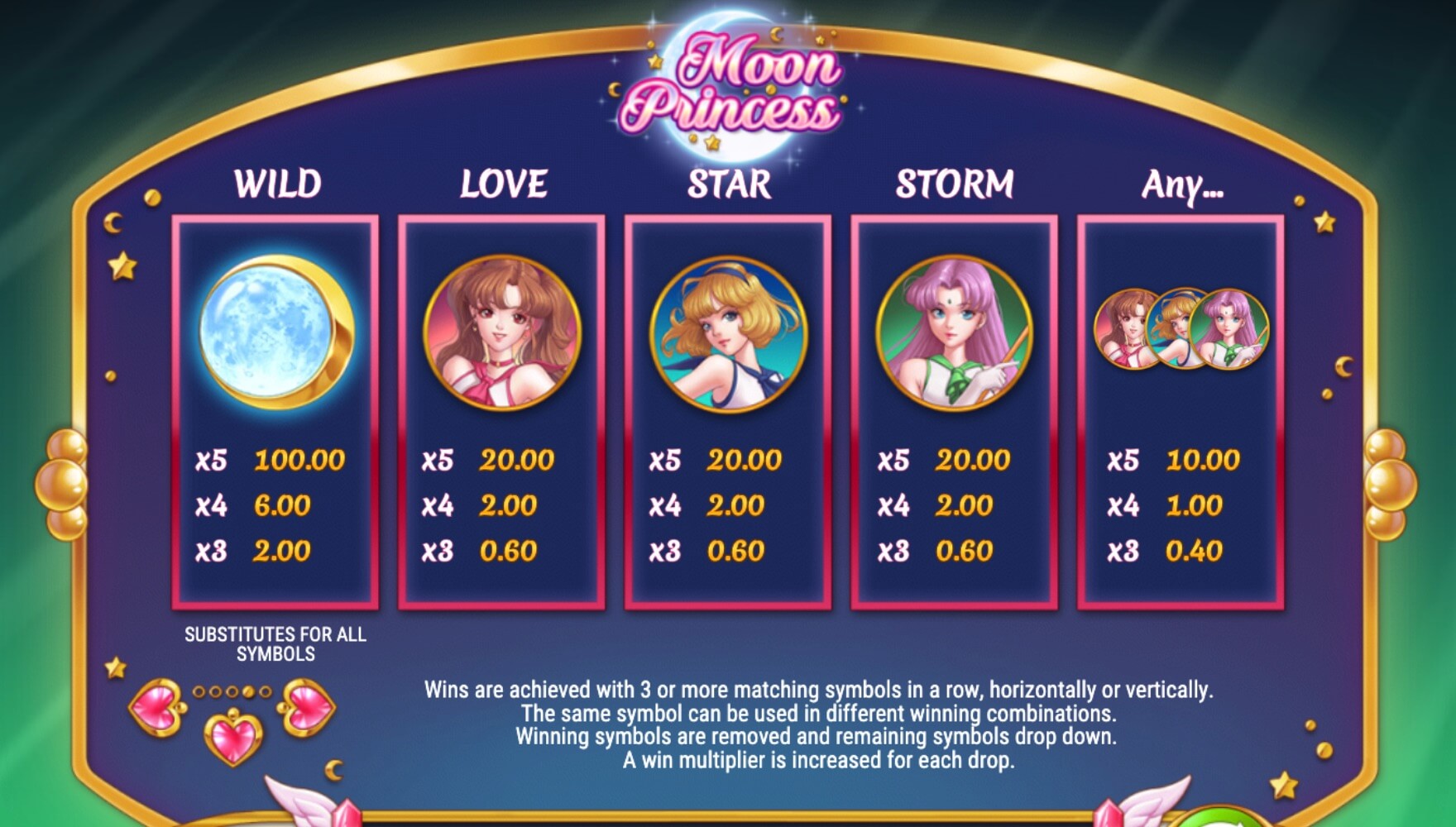 Moon Princess slot Moon Princess Symbols