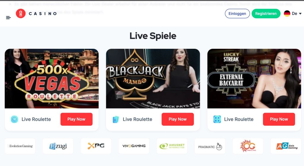 Oxi Live Casino