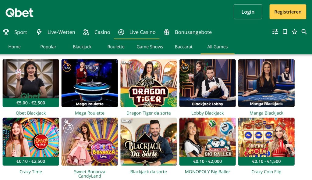 Qbet Live Casino