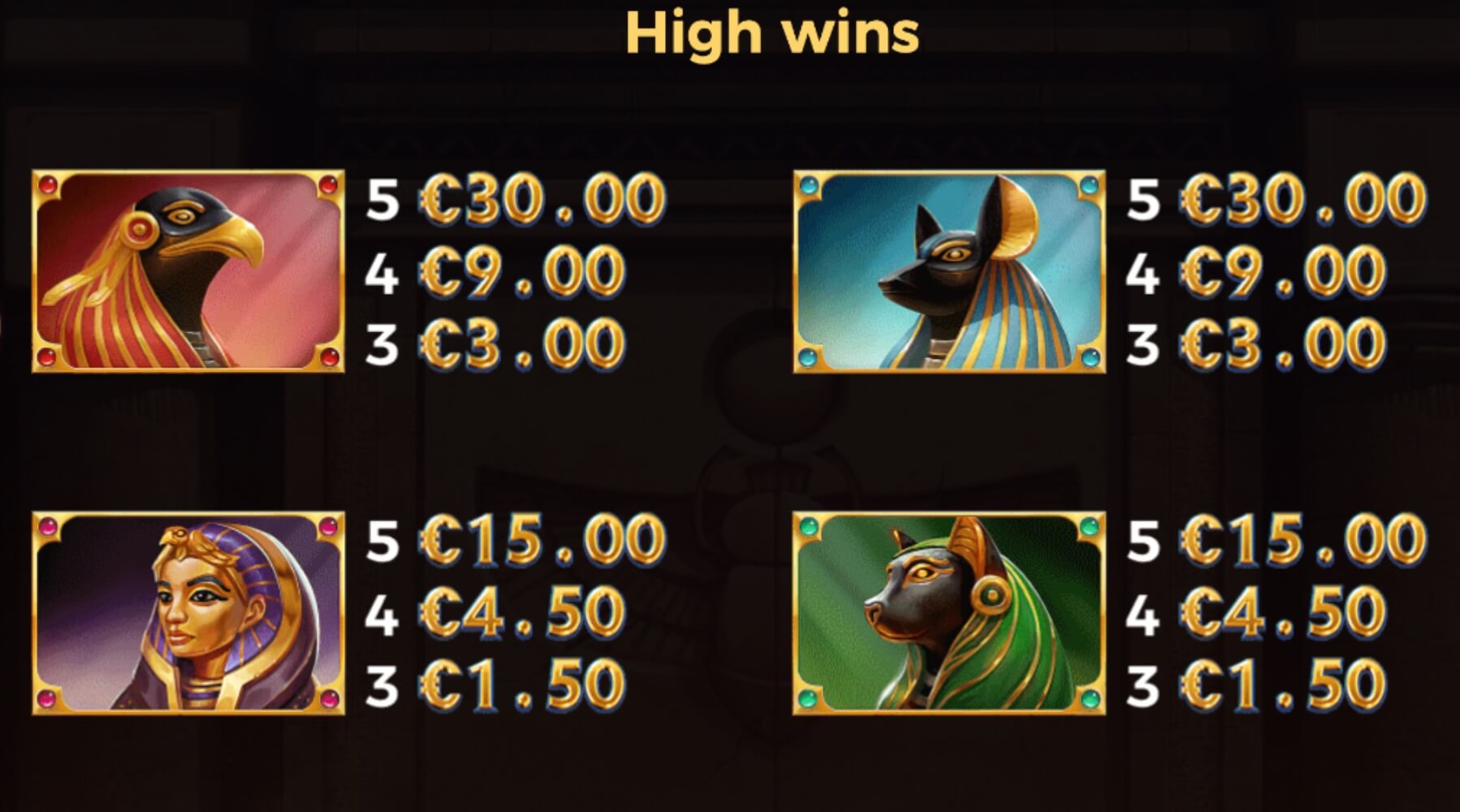 Valley of Gods slot Valley of Gods Symbols