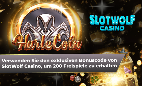 Verwenden Sie den exklusiven Bonuscode von SlotWolf Casino, um 200 Freispiele zu erhalten