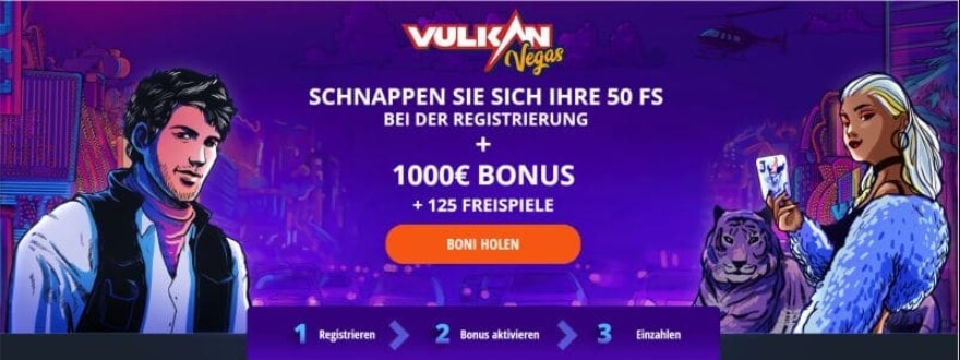 Vulkan Vegas Casino Willkommensbonus