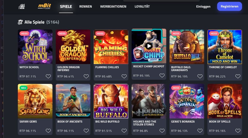 mBit Casino Spiele