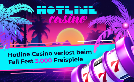 Hotline Casino verlost beim Fall Fest 3.000 Freispiele