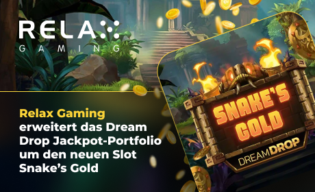 Relax Gaming erweitert das Dream Drop Jackpot-Portfolio um den neuen Slot Snake’s Gold