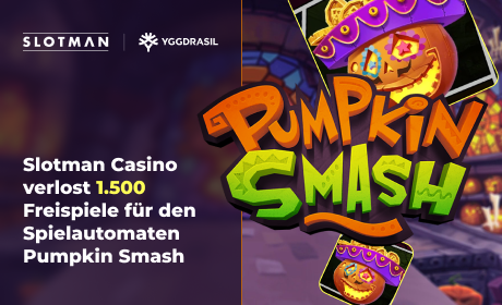 Slotman Casino verlost 1.500 Freispiele für den Spielautomaten Pumpkin Smash