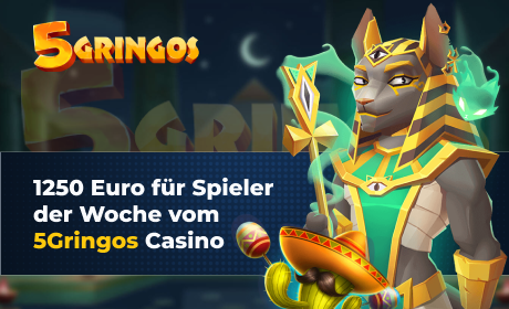 1250 Euro für Spieler der Woche vom 5Gringos Casino