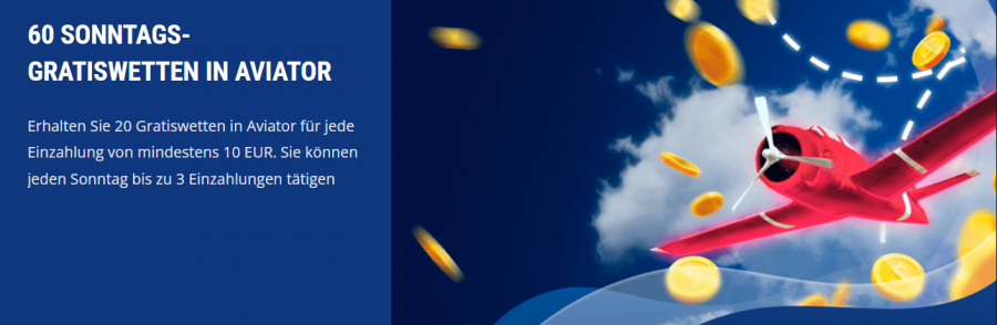 60 Gratiswetten in Aviator 60 Gratiswetten in Aviator