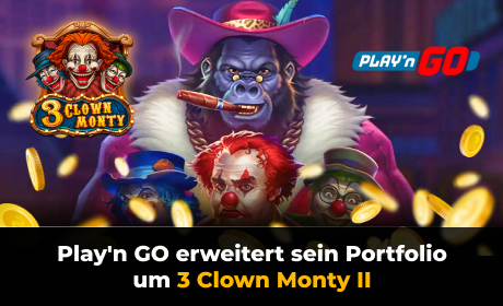 Play'n GO erweitert sein Portfolio um 3 Clown Monty II