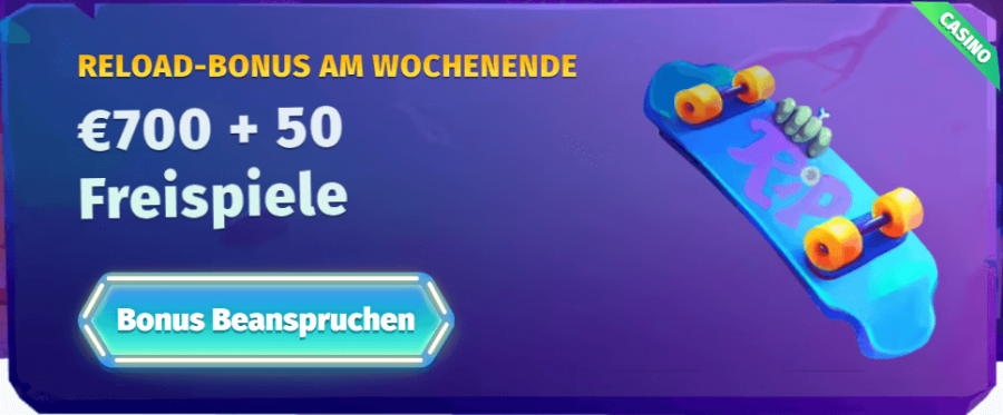 Regelmäßiger Reload Bonus Casombie Casino