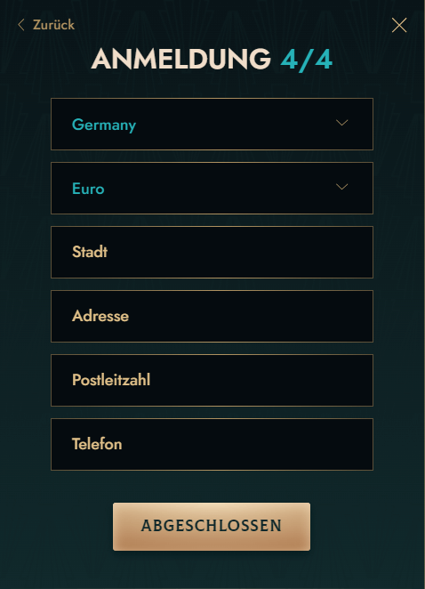 Registrierung im Dolly Casino Schritt 4 Registrierung im Dolly Casino Schritt 4
