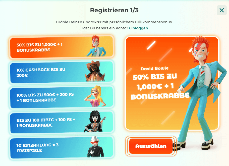 Registrierung im Neon54 Casino Schritt 1 Registrierung im Neon54 Casino Schritt 1