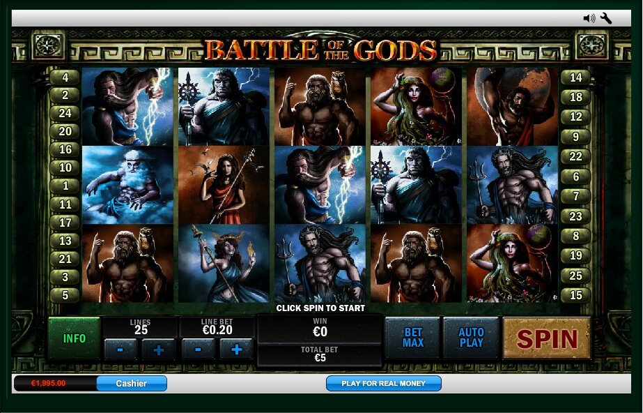 battle of the gods spielautomat - playtech